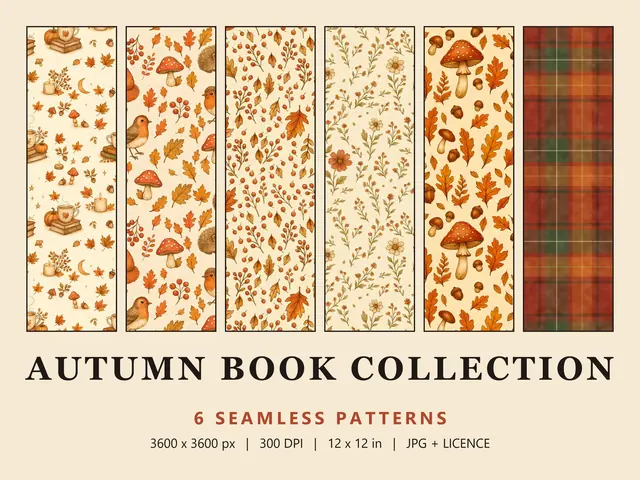 Cozy Autumn Seamless Pattern Bundle, Cozy Autumn Bundle cover image